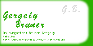 gergely bruner business card